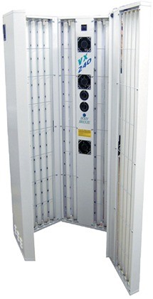 VX240 large stand up tanning unit, available for Home Sunbed Hire or Sale from Bronze Age Tanning, Ireland
